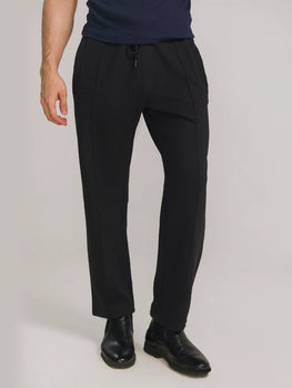 Pleat Please Straight Fit Trouser in Jet Black, image 1