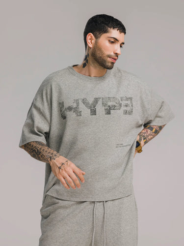 Slate Waffle Knit Tee in Heather Gray, image 1
