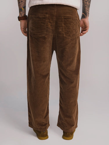 Library Brown Corduroy Wide Leg Pants in Demitasse, image 4