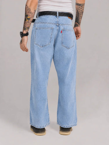 Off-Axis Wide Leg Denim in Vintage Blue, image 4