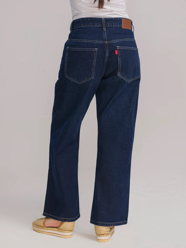 Off-Axis Wide Leg Denim in Indigo Blue, image 3